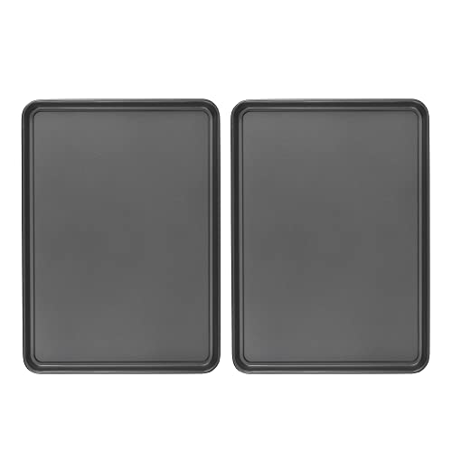 GoodCook Dishwasher Safe Nonstick Steel XL Cookie Sheet 15 x 21 Gray Set of 2 (42050)