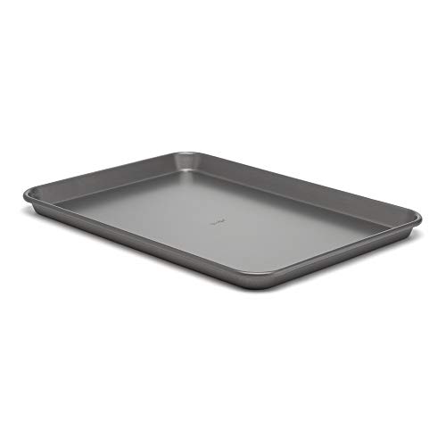 Goodful Nonstick Cookie Baking Sheet Heavy Duty Carbon Steel with Quick Release Coating Made without PFOA Dishwasher Safe 17Inch x 11Inch Gray