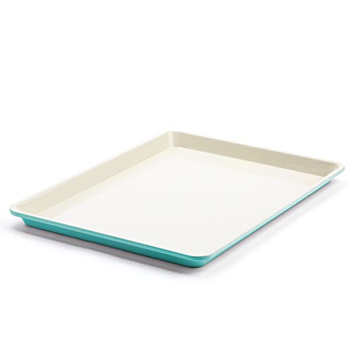 GreenLife Bakeware Healthy Ceramic Nonstick 18 x 13 Half Cookie Sheet Baking Pan PFASFree Turquoise