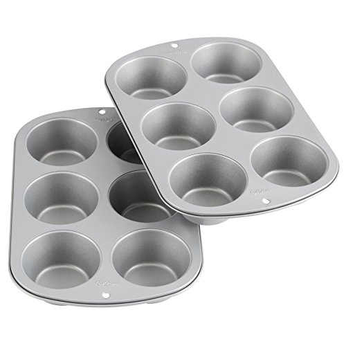 Wilton Recipe Right NonStick 6 Cup Jumbo Muffin Pan Set of 2