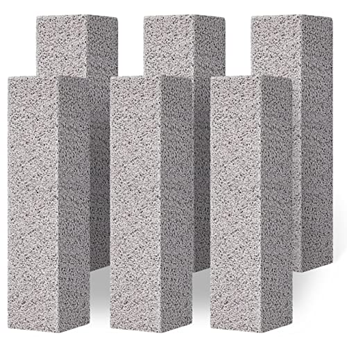 Pumice Stone for Toilet Bowl CleaningScouring Stick Powerfully Cleans Away Limescale StainHard Water Rings Calcium BuildupIronRust Remover for TileBathtubKitchen SinkHouseholdGrill (Gray)