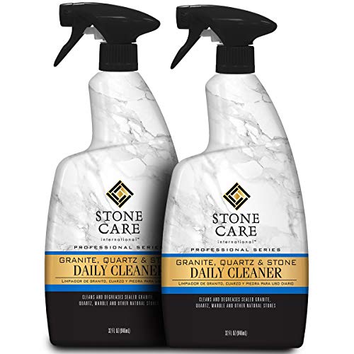 Stone Care International Granite Cleaner  32 Fluid Ounces (2 Pack) Granite Marble Quartz Tile Travertine Limestone Slate Clean