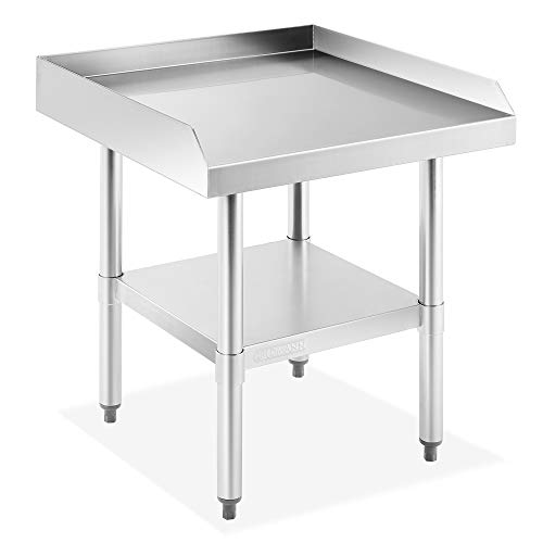 GRIDMANN NSF 16Gauge Stainless Steel 24L x 24W x 24H Equipment Stand Grill Table with Undershelf for Commercial Restaurant Kitchen