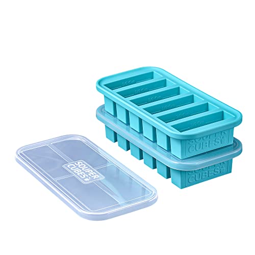 Souper Cubes 12 Cup Freezing Tray with lid Pack of 2 makes 12 perfect 12 cup portions freeze pesto salsa or sauce