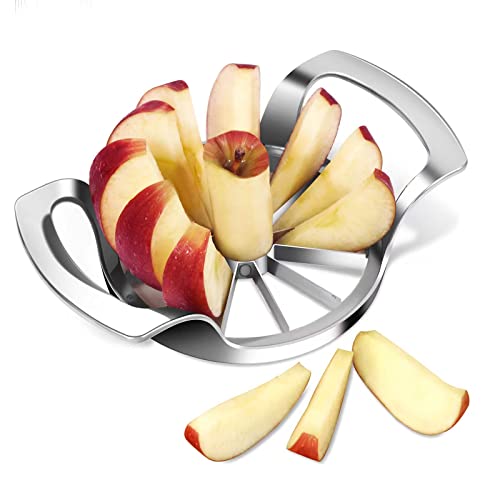 LIIGEMI Apple Slicer12Blade Extra Large Apple Corer Heavy Duty Stainless Steel Apple Cutter and DividerFour Fruit Forks Set