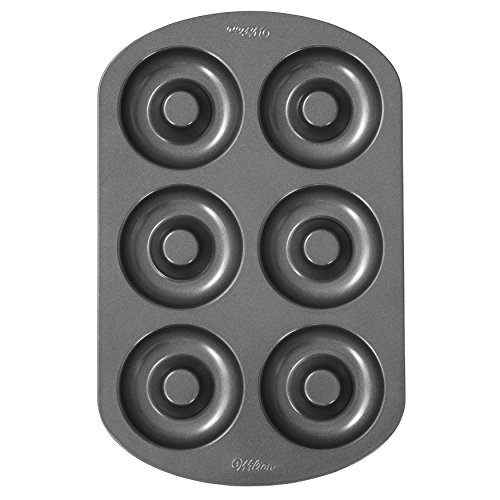 Wilton 6Cavity Doughnut Baking Pan Makes Individual FullSized 3 34 Donuts or Baked Treats NonStick and Dishwasher Safe Enjoy or Give as Gift Metal (1 Pan)