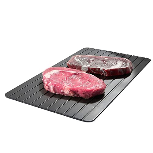 Defrosting Tray for Frozen Meat Rapid and Safer Way of Thawing Food Large Size Defroster Plate For Steak Pork Chops Lamb Chops And More
