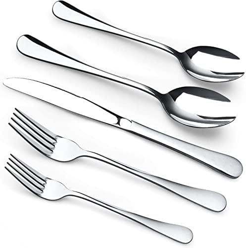 20 Pcs Stainless Steel Utensils Set Tableware Serve For 4 Dishwasher Safe (20 Pieces)