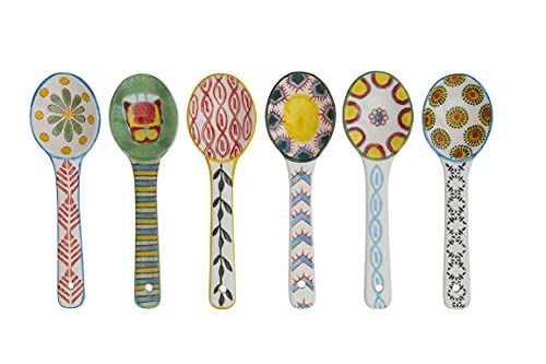 heart  home Demitasse Espresso Spoons Little Spoons for Dessert Small Teaspoons Set of 6 Multicolor 514 L