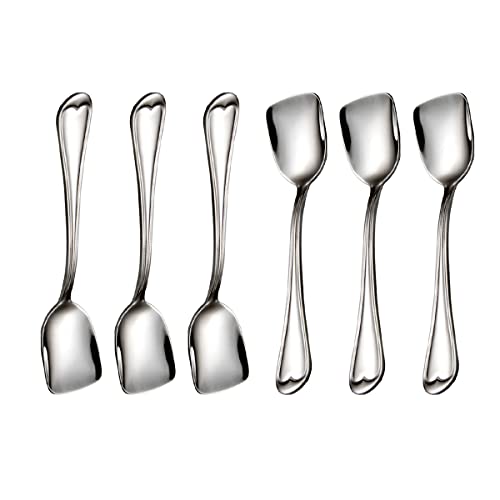 Ice Cream Spoons Shovel Spoons 1810 Stainless Steel Spoons set of 6 Dessert Spoons 60inch Dishwasher Safe Silver