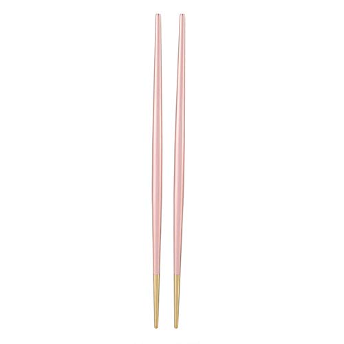 304 Stainless Steel Chopstick Set Japanese Sushi Gold Chopsticks Tableware Set(Pink)