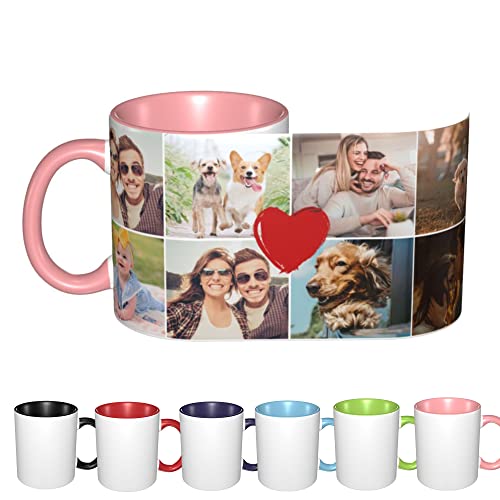Custom Coffee Mug with Photo Text 11 oz  Personalized Ceramic Mug Customized Personalized Mug Gifts for Boyfriend Girlfriend Couple Friend Family