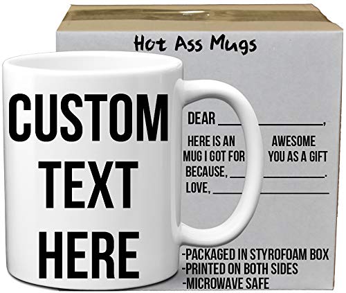 Custom Mugs  Personalized Coffee Mugs with Elegant Quality Photo and Text Printing  11 Oz White Ceramic Coffee Mug  Tazas Personalizadas  Design Your Own Custom Coffee Mug Gift for Any Occasion