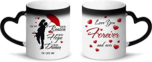 Magic Vision LLC Personalized Magic Coffee Mug Color Changing Mug with Custom Text Message 11 Fl Oz Ceramic Custom Coffee Mug with Picture Logo Text Design