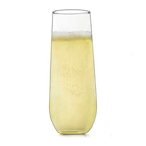 Libbey Stemless Champagne Flute Glasses 85ounce Set of 12