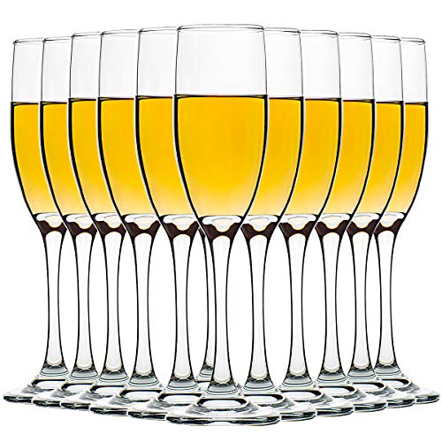 Set of 12 Champagne Glasses 6 Ounce Champagne Flute Leadfree Drinkware Clear