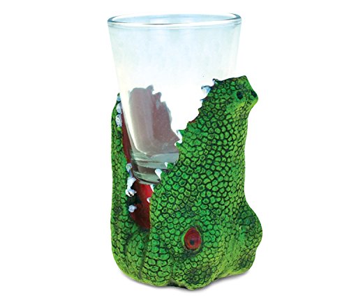 CoTa Global Alligator Head Tequila Cocktail Whisky Vodka Wild Animal Themed Shot Glass Home Bar Tool Party Accessory Drinkware Cute Funny Novelty Glassware Drinking Game Shooter Glasses