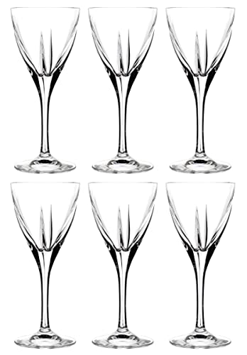 Wine Glass  Goblet  Red Wine  White Wine  Water Glass  Stemmed Glasses  Set of 6 Goblets  Crystal like Glass  725 oz Beautifully Designed  by Barski  Made in Europe