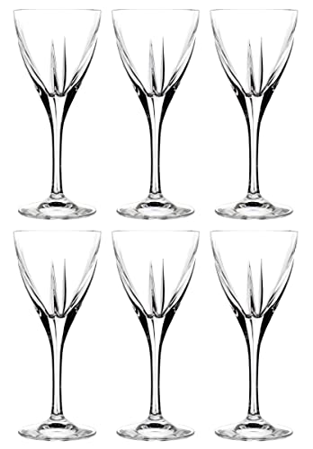 Wine Glass  Goblet  Red Wine  White Wine  Water Glass  Stemmed Glasses  Set of 6 Goblets  Crystal like Glass  725 oz Beautifully Designed  by Barski  Made in Europe