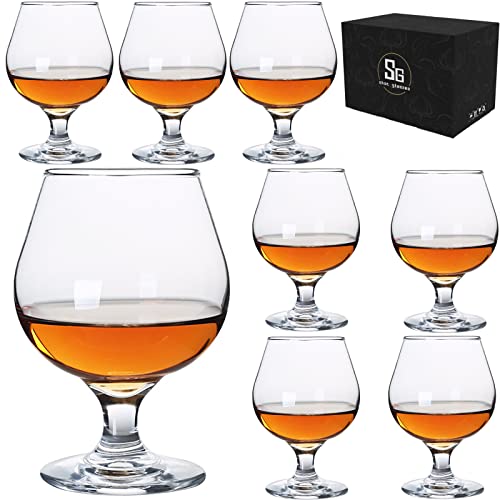 Glsairy Cute Shot Glasses Small Brandy Snifters Set of 8  Cognac glasses  Port Glasses(175 oz  50ml)