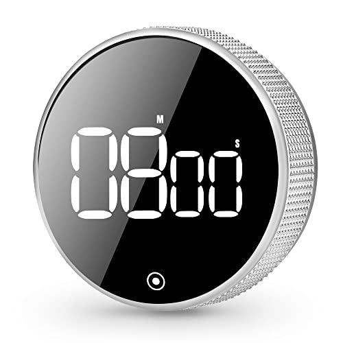 Digital Kitchen Magnetic Timer Large LED Display Rotation Countdown Timer with Volume Adjustable (Mute90db) Easy for CookingTeachersKids ClassroomExerciseStudy