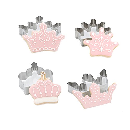 Mini Cookie Cutter 4 PcsSet Crown King Queen Prince Princess Shapes Stainless Steel Cookie Cutter Fondant CutterTiny£¨2536¡±£