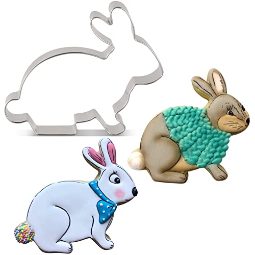 LILIAO BunnyRabbit Cookie Cutter  38 x 34 inches  Woodland Animals Biscuit and Fondant Cutters  Stainless Steel