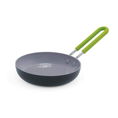 GreenPan Mini Healthy Ceramic Nonstick 5 Square Egg Pan PFASFree Dishwasher Safe Stay Cool Handle Black