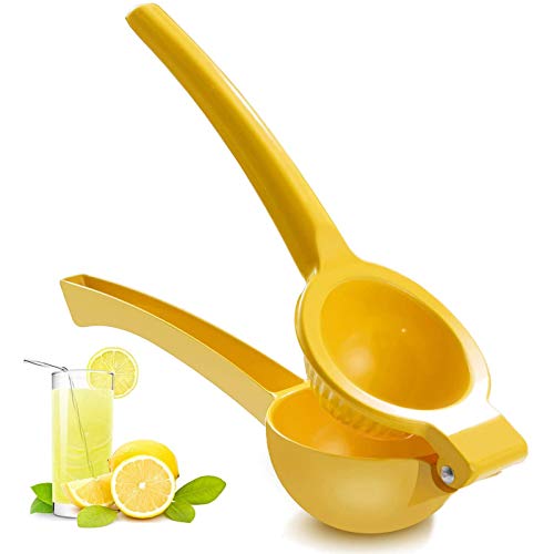 Manual Juicer Citrus Lemon SqueezerFruit Juicer Lime Press MetalProfessional Hand Juicer Kitchen Tool(yellow）