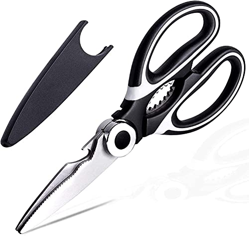 Kitchen Shearskitchen scissors with Coverheavy duty scissors Ultra Sharp Stainless Steel Multifunction kitchen scissors for Kitchen Chicken Poultry Fish Meat Herbs