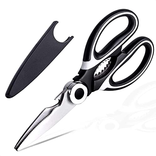 Kitchen Shears with Cover Sharp Scissors  Kitchen Gadgets Utility Scissors All Purpose Stainless Steel Scissors Heavy Duty Kitchen Scissors  Food Scissors for Chicken Fish Meat and Herbs cooletti