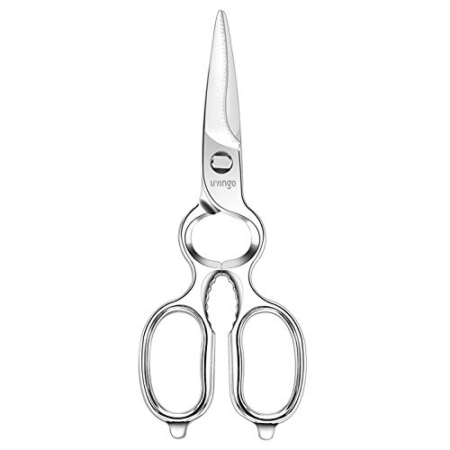 LIVINGO Kitchen Forged Shears Heavy Duty Come Apart Ultra Sharp Multifunction Stainless Steel Scissors Bottle Opener Nut Cracker 85 inch