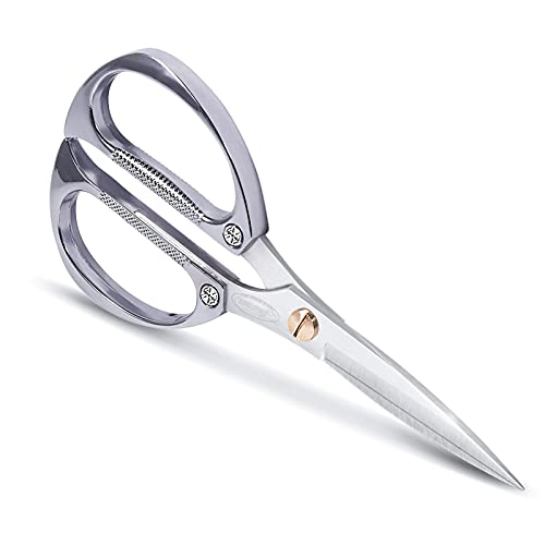Newness Kitchen Shears Stainless Steel Duty Kitchen Shears for Chicken Beefs Poultry Fish Meat Vegetables Stainless Steel Scissors with NonSlip Easy Grip Handles for House Daily Use
