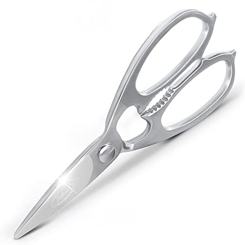 Newness MultiPurpose Kitchen Scissors Premium Stainless Steel Solid Kitchen Shears for Can Opener Walnut Cracker Heavy Duty Poultry Scissors with Sharp Blade for Cutting Turkey Chicken Bones