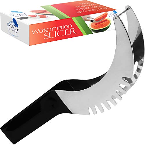 Chuzy Chef Watermelon Slicer Watermelon Cutter Kitchen Gadgets Fruit Slicer Watermelon Cutter Tool Watermelon Knife Melon Slicer Fruit Cutter (Black)