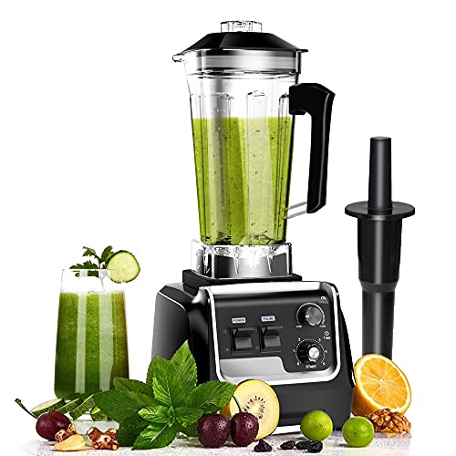 Professional Countertop Blender Blender for kitchen Max 2200W High Power Home and Commercial Blender with Timer，Blender with Variable Speed for Frozen Fruit​ Crushing Ice Veggies Shakes and Smoothie 64 oz Container  32000 RPM