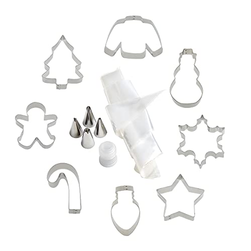 Chicago Metallic Holiday Cookie Cutter Kit 23Piece Silver