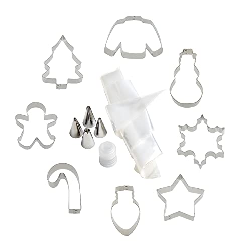 Chicago Metallic Holiday Cookie Cutter Kit 23Piece Silver