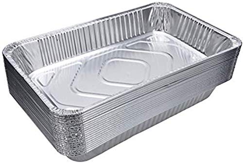 Tiger Chef Aluminum Foil Pans  Full Size Deep Roasting Pan 21x13  Steam Table Pans  Pack of 30