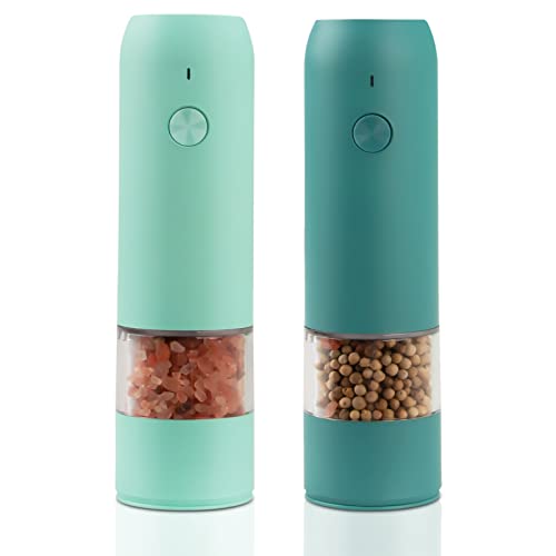 Electric Salt and Pepper Grinder Set  Salt Grinder Pepper Mill Electric Pepper Grinder Rechargeable Automatic Salt and Pepper Grinder Set with 6Level Adjustable Coarseness