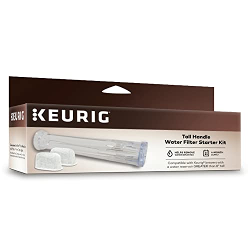 Keurig Tall Handle Water Filter Starter Kit Comes with Water Filter Handle and 2 Replacement Water Filters Compatible with Select Keurig Coffee Makers