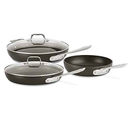 AllClad HA1 Nonstick Hard Anodized Cookware Set 5 piece Black