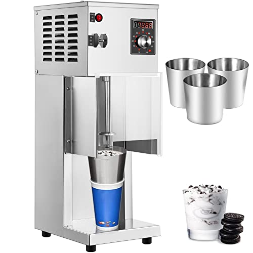 VEVOR 800W Electric Ice Cream Mixer Machine 110V Ice Cream Blender 10Speed Levels Adjustable Soft Serve Ice Cream Machine wSplashProof Bezel Commercial Ice Cream Make Includes 3 Hand Cups