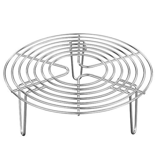 Angoily Stainless Steel Steamer Rack Round Cooling Rack Cooking Rack Stainless Steel Pot Trivet for Baking Canning Cooking Steaming Lifting Food in Pot Pressure Cooker Steamer and Oven