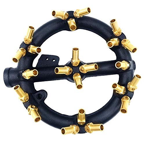 Joywayus Natural Gas Jet Burner 23 Tips for Wok RangeStir FryGrillingCast Iron Body Round Nozzle Jet Burner