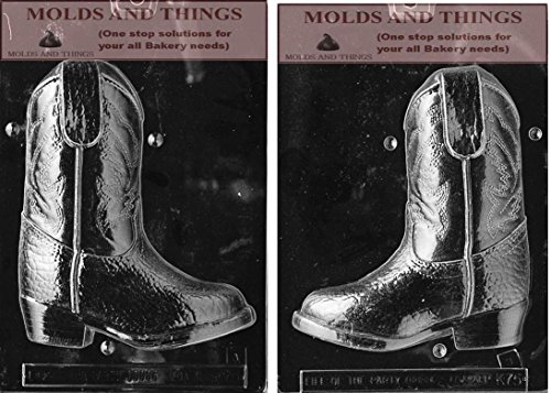 3D COWBOY BOOT Chocolate candy mold with copywite molding Instructions  2 mold set