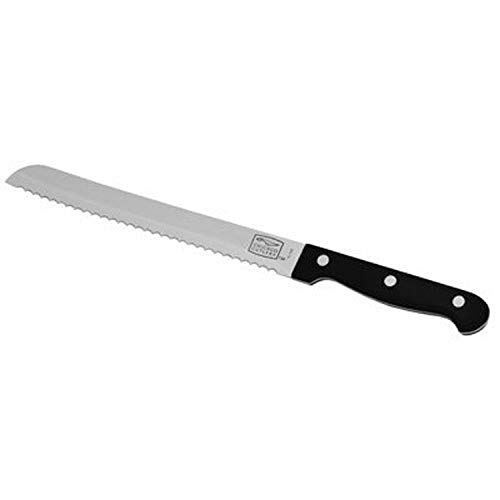 Chicago Cutlery Essentials 8Inch Bread Knife HighCarbon StainlessSteel Blade with Serrated Edge for Slicing Cutting and Scoring Bread Black Polymer Handle Serrated Knife