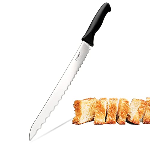 KUNIFU Multiple Serrated Bread Knife Bread Slicer For Homemade Bread 856 Inch Upgraded High Carbon Stainless Steel Sharp Blade Edge Cake knife Bread Cutter for Slicing Crusty Sourdough Bread