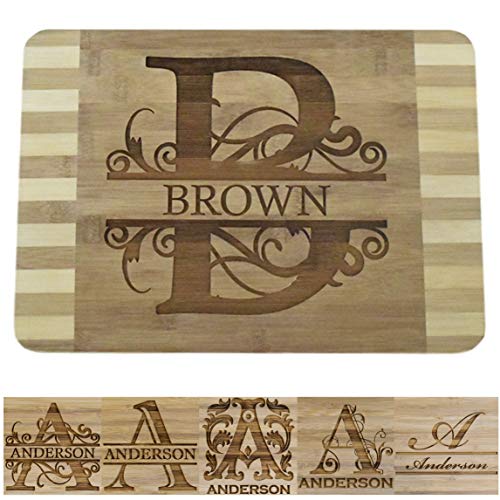 Customized  Personalized Engraved Bamboo Wood Cutting Board  Great Unique Wedding Engagement Anniversary or Birthday Gift Idea