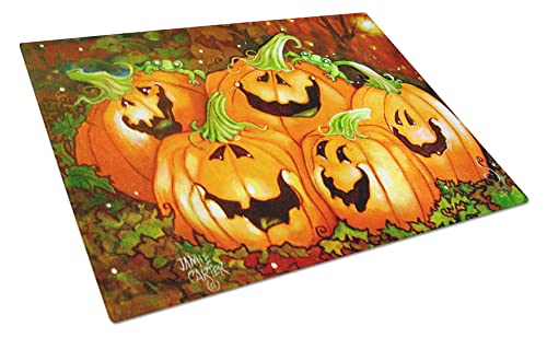 Carolines Treasures PJC1071LCB Such a Glowing Personality Pumpkin Halloween Glass Cutting Board Large 12H x 16W multicolor